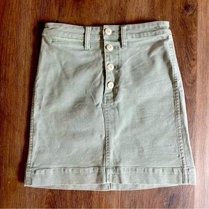 Madewell Emmett Straight Skirt, Frosted Green, Size 25